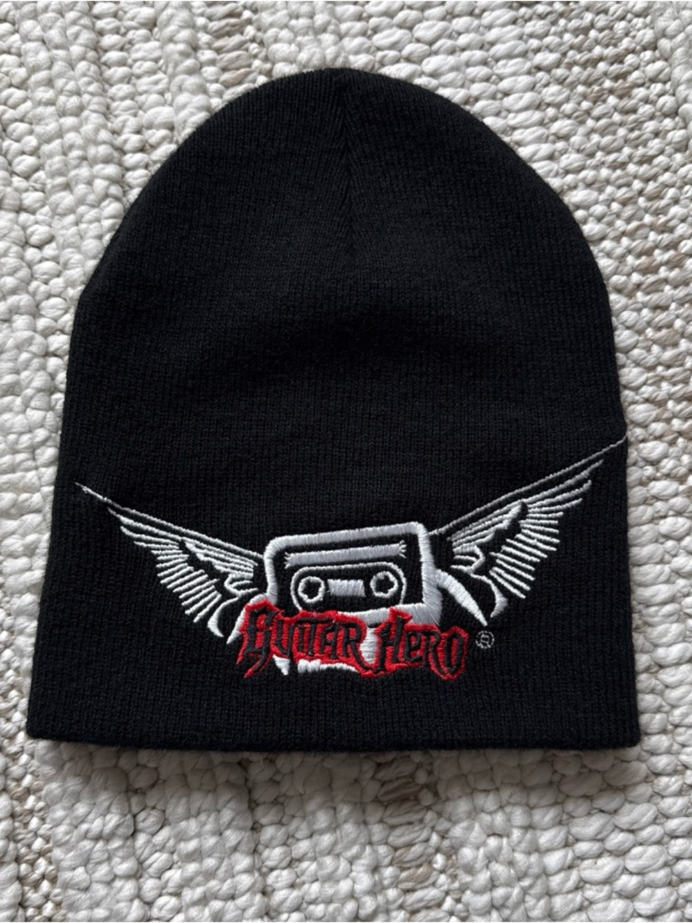 GUITAR HERO Youth Black Beanie Y2K PS2 Xbox 360 Rare! Vintage 2000’s